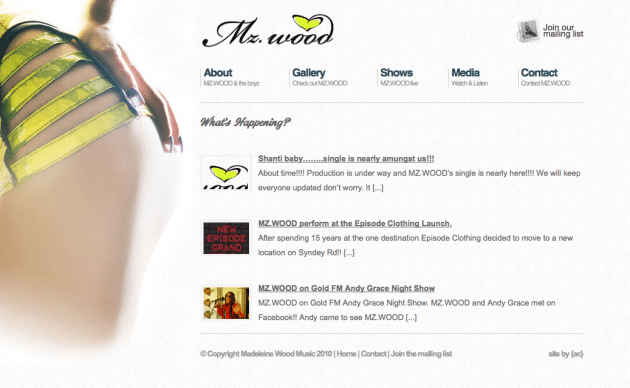 Madeleine Wood website design Madeleine Wood website design