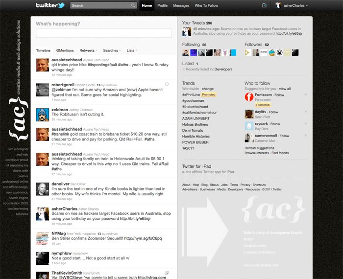 New Twitter Background